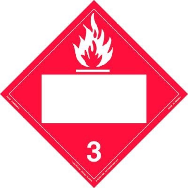 American Labelmark Co LabelMaster® ZEZ2B Flammable Liquid Placard, Blank, Removable Vinyl, 25/Pack ZEZ2B